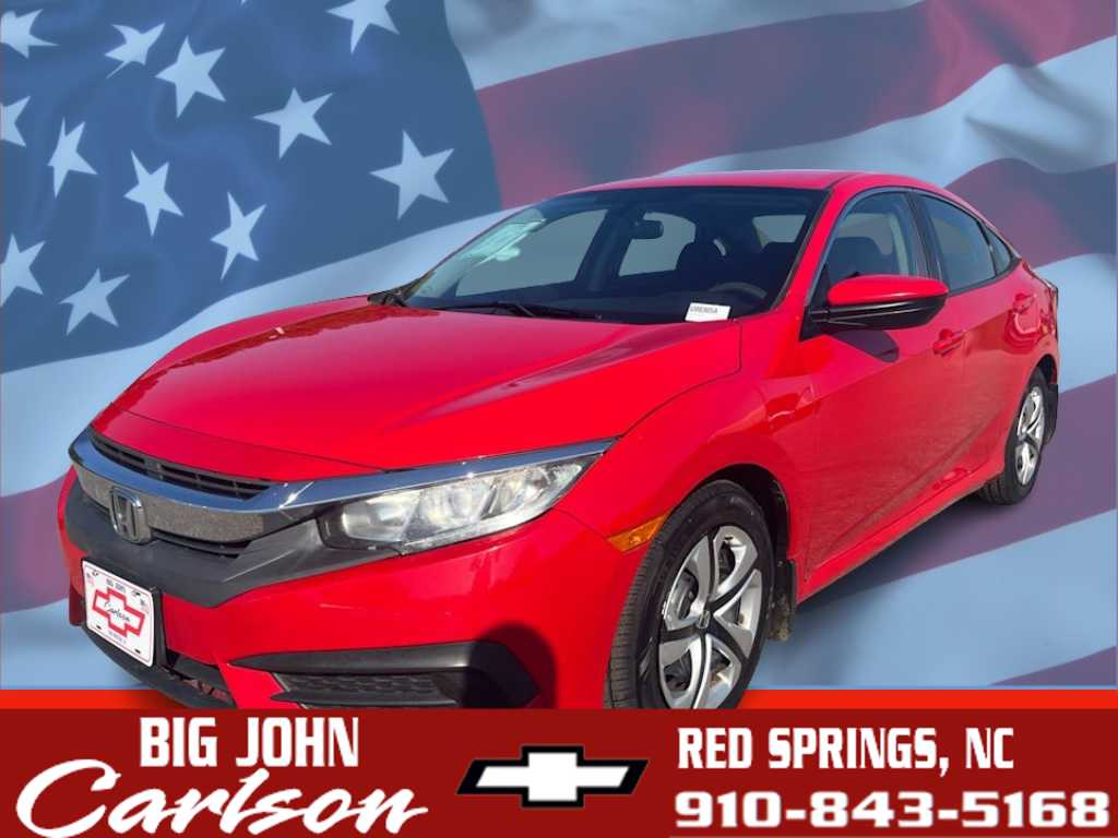 Rallye Red 2017 Honda Civic LX Sedan Front-Wheel Drive Continuously Variable Transmission