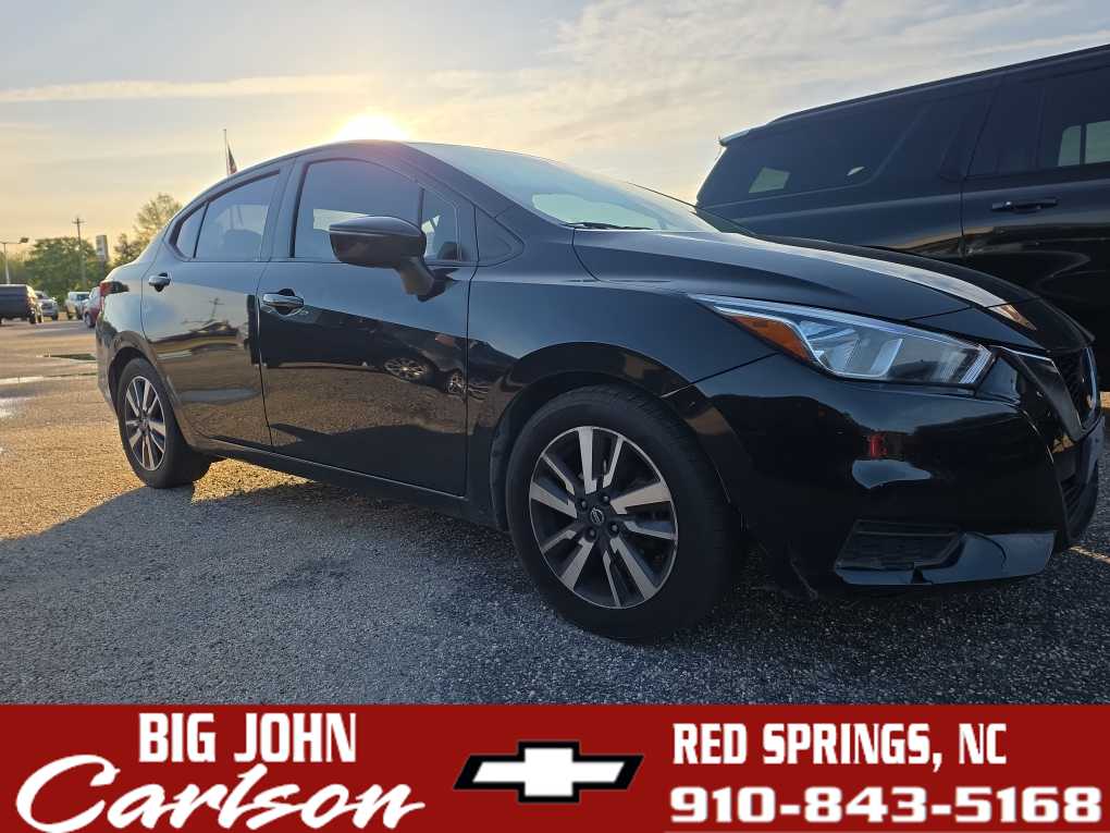 Super Black 2020 Nissan Versa SV FWD Sedan Front-Wheel Drive Continuously Variable Transmission