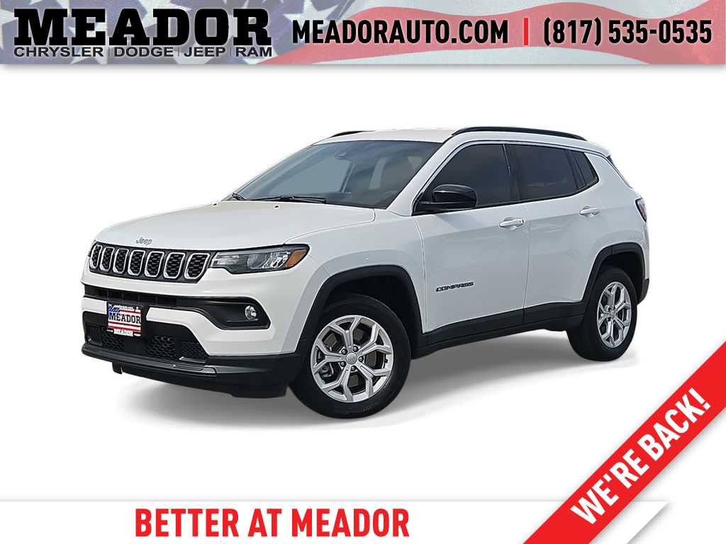 Bright White Clearcoat 2024 Jeep Compass Latitude 4WD SUV / Crossover Four-Wheel Drive 8-Speed Automatic