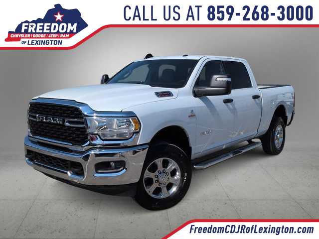 Bright White Clearcoat 2024 RAM 2500 Big Horn Crew Cab 4WD Pickup Truck Four-Wheel Drive 6-Speed Automatic