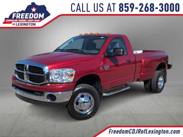Red 2008 Dodge RAM 3500 SLT LB DRW 4WD Pickup Truck Four-Wheel Drive 6-Speed Manual