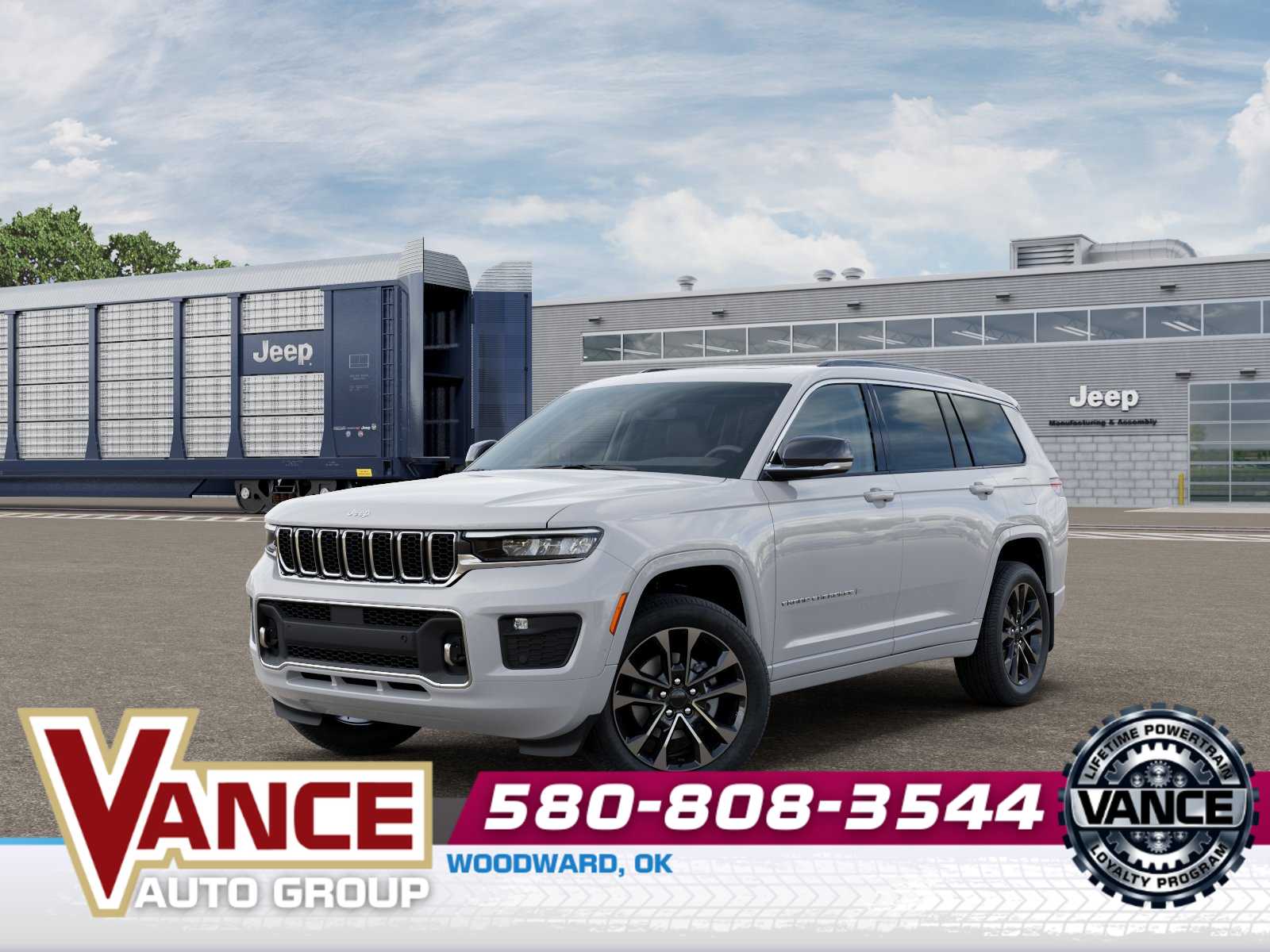 Bright White Clearcoat 2025 Jeep Grand Cherokee L Overland 4WD SUV / Crossover Four-Wheel Drive 8-Speed Automatic