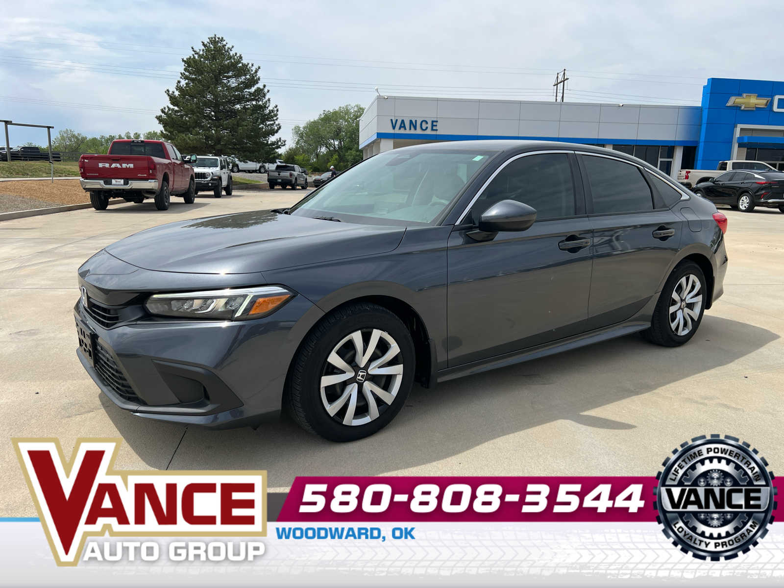 Meteorite Gray Metallic 2024 Honda Civic LX FWD Sedan Front-Wheel Drive Continuously Variable Transmission