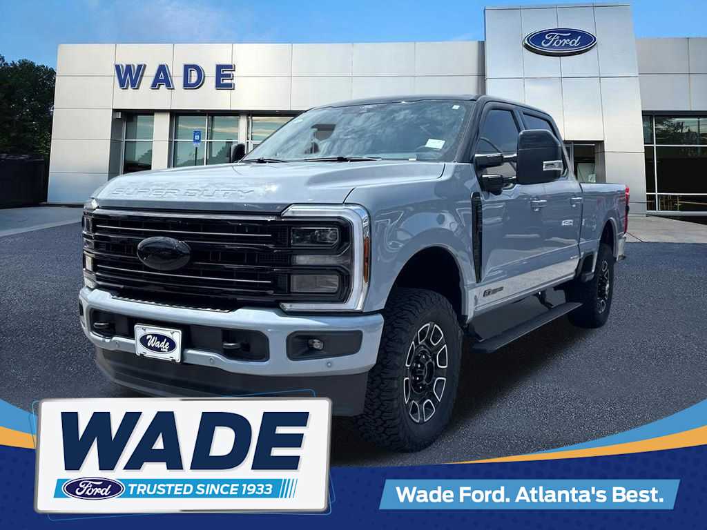 Glacier Gray Metallic Tri-Coat 2025 Ford F-250 Super Duty Platinum Crew Cab 4WD Pickup Truck Four-Wheel Drive Automatic