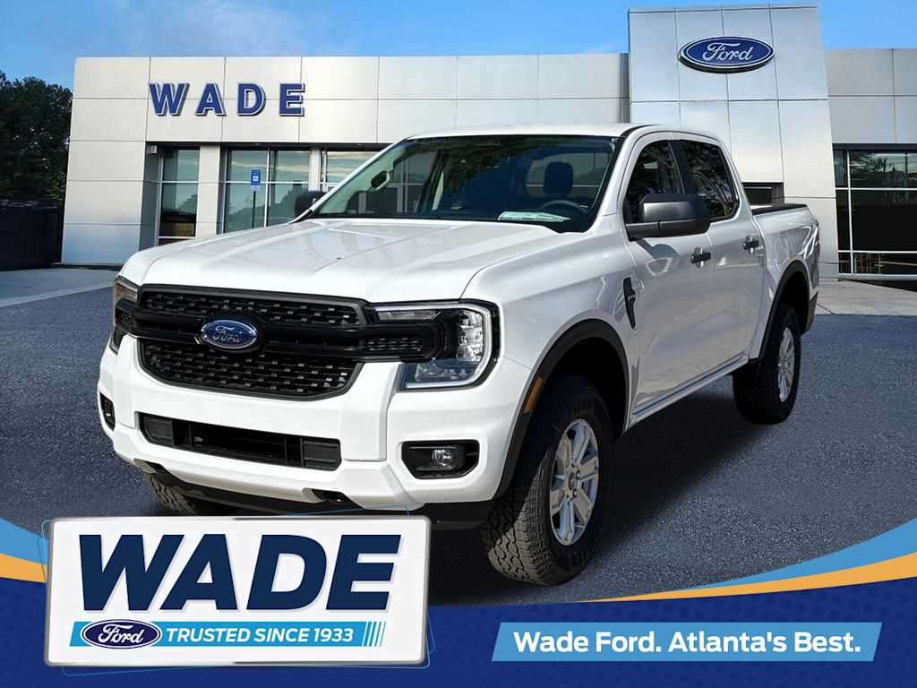 White 2025 Ford Ranger XL SuperCrew 4WD Pickup Truck Four-Wheel Drive Automatic