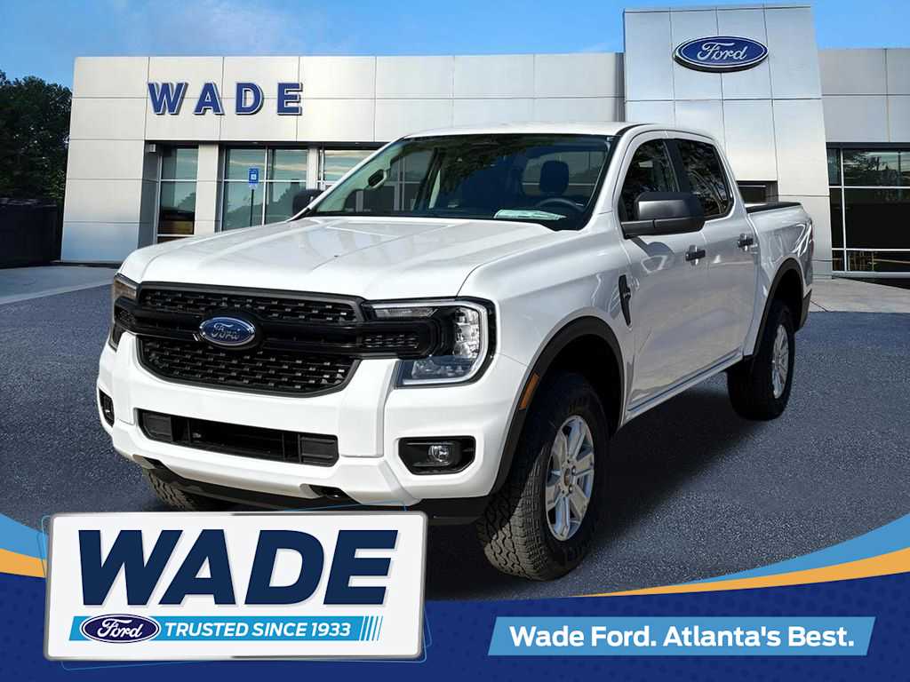 White 2025 Ford Ranger XL SuperCrew 4WD Pickup Truck Four-Wheel Drive Automatic