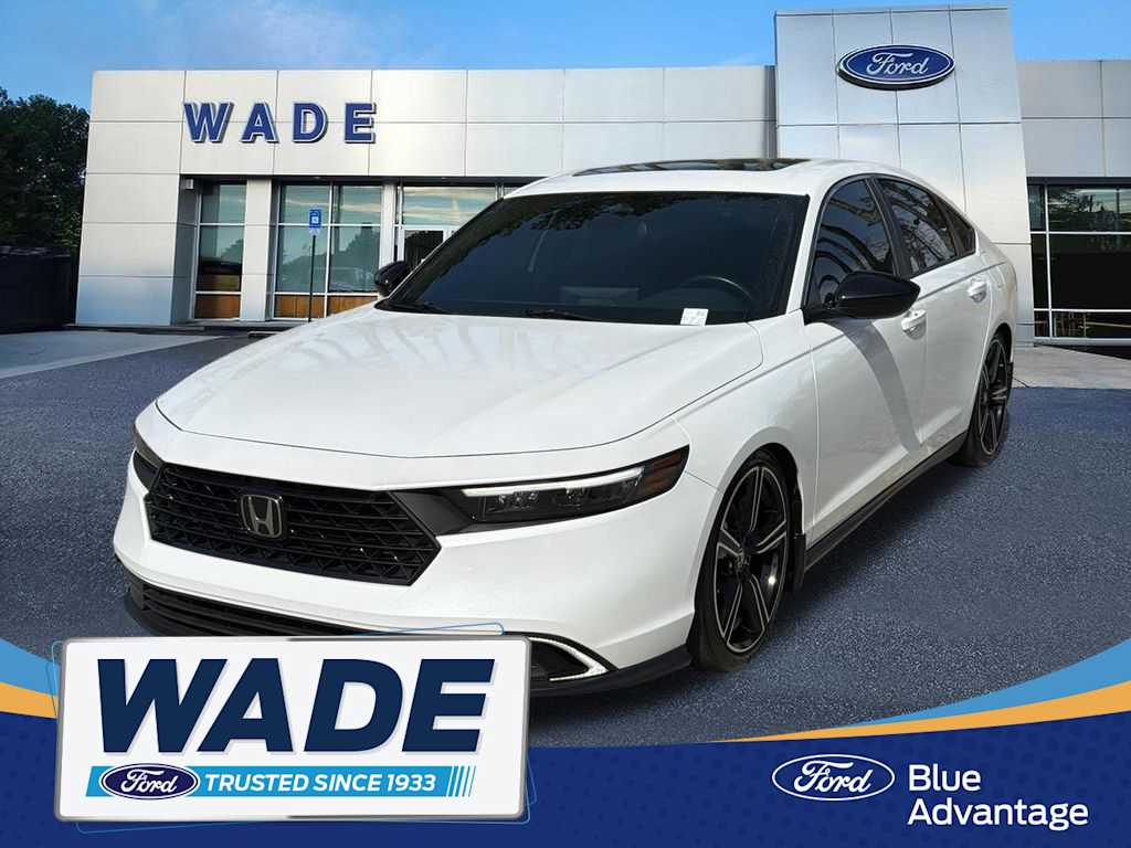 Platinum White Pearl 2024 Honda Accord Hybrid Sport FWD Sedan Front-Wheel Drive Continuously Variable Transmission