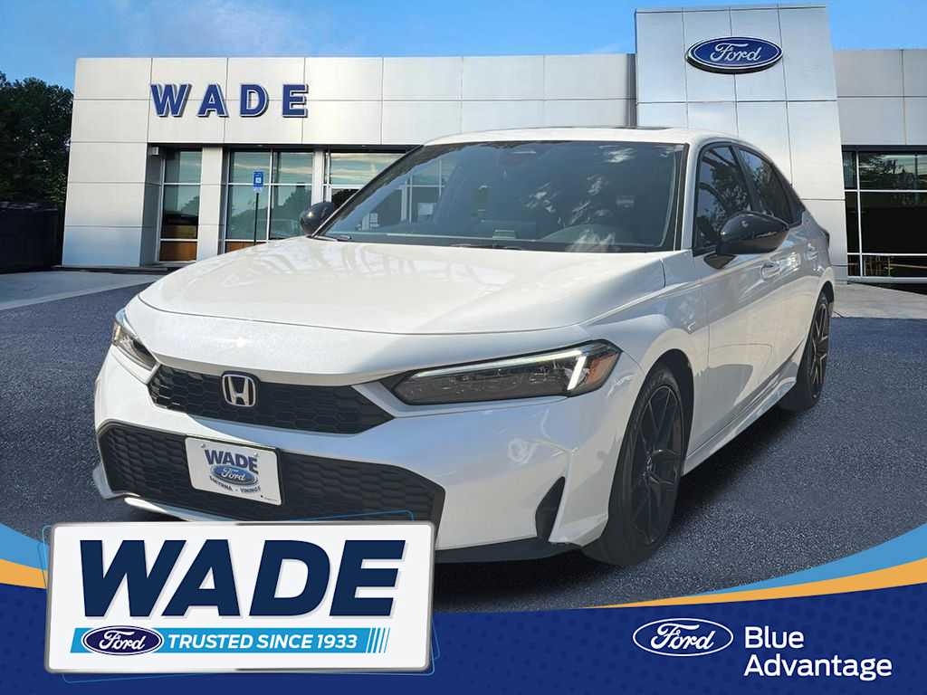 Platinum White Pearl 2025 Honda Civic Hybrid Sport Sedan FWD Sedan Front-Wheel Drive Continuously Variable Transmission