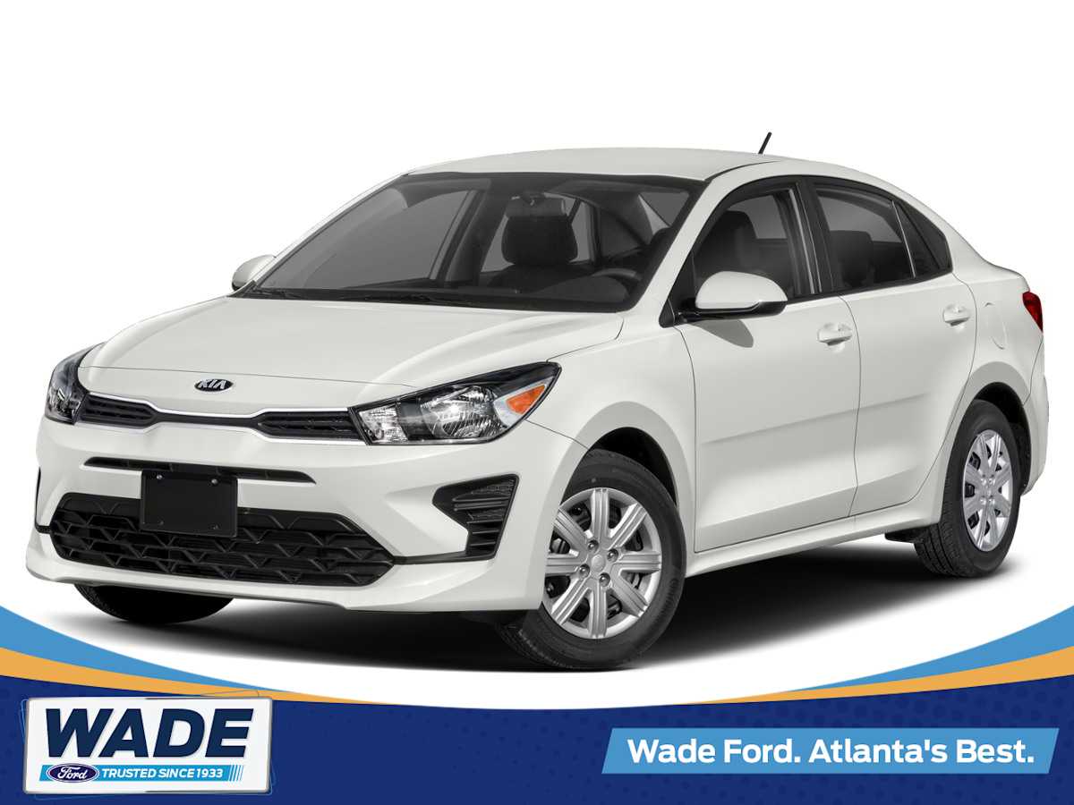 Clear White 2021 Kia Rio Sedan Front-Wheel Drive Automatic