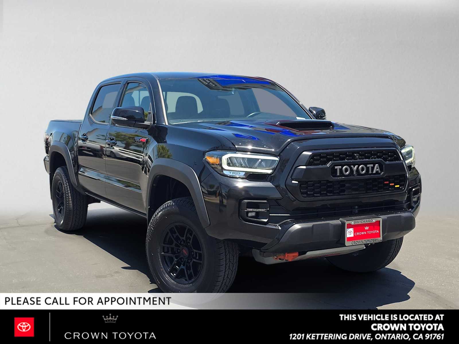 Midnight Black Metallic 2021 Toyota Tacoma Pickup Truck Four-Wheel Drive Automatic