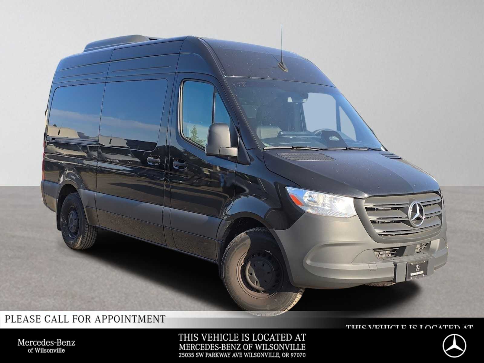 Jet Black 2025 Mercedes-Benz Sprinter Van Rear-Wheel Drive 9-Speed Automatic