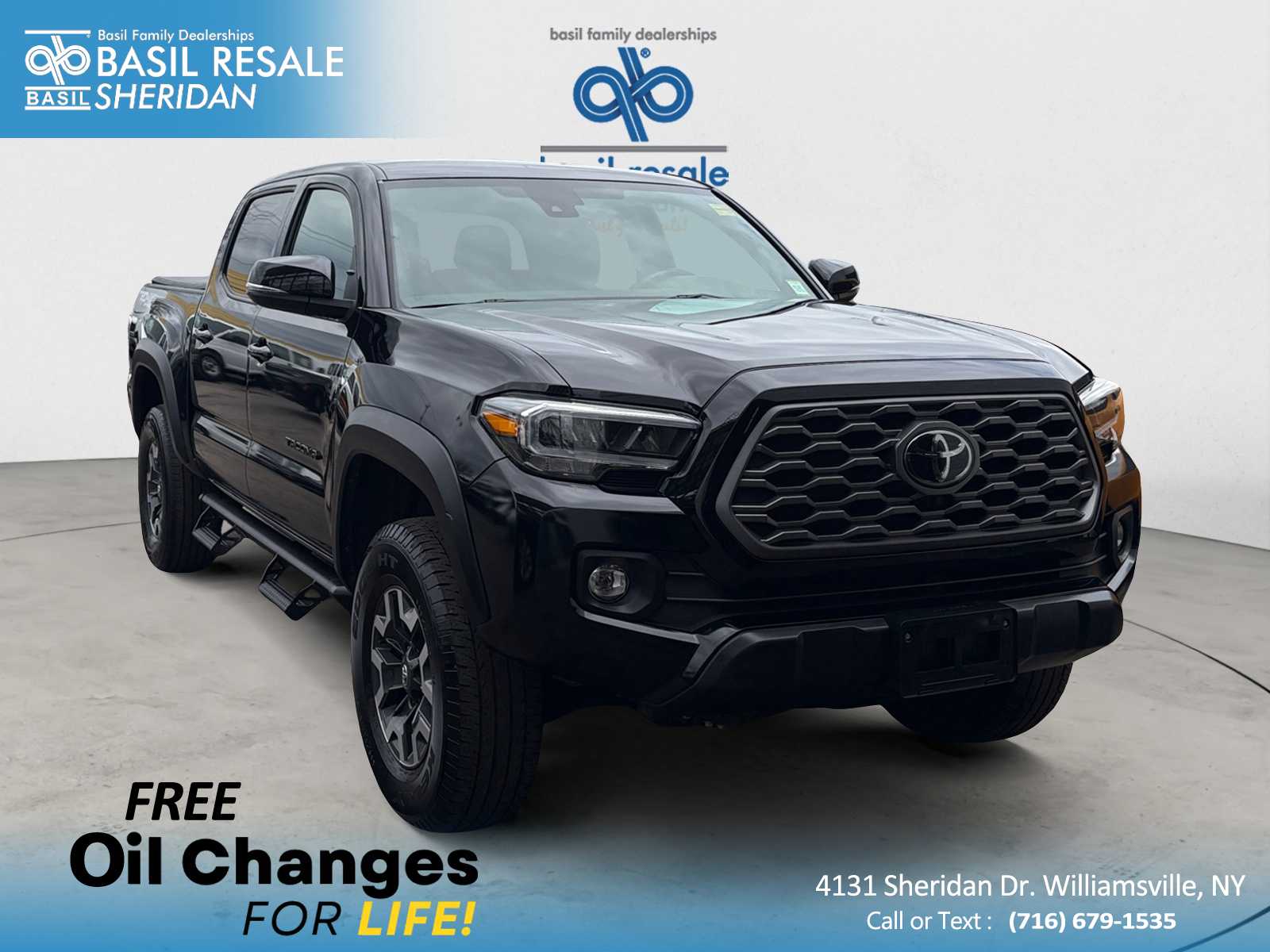 Black 2023 Toyota Tacoma TRD Off Road Double Cab 4WD Pickup Truck Four-Wheel Drive Manual