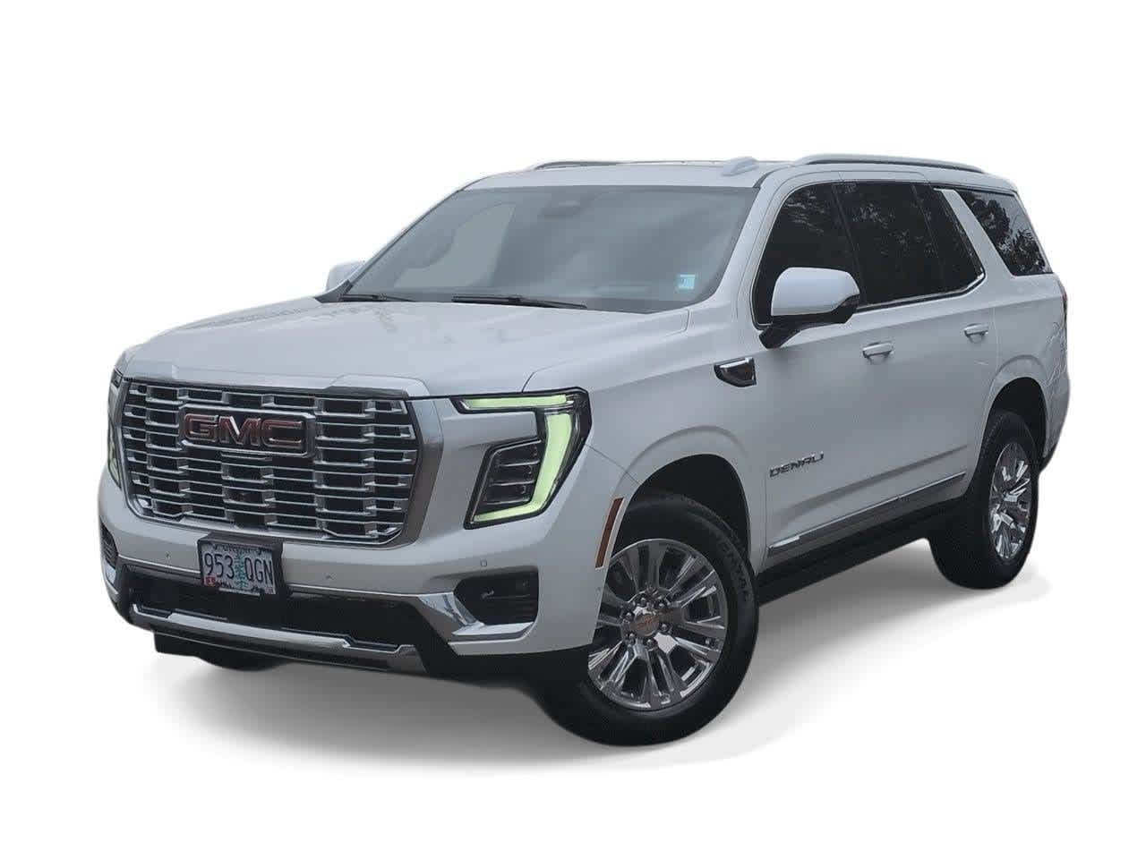 White Frost Tricoat 2025 GMC Yukon SUV / Crossover Four-Wheel Drive Automatic