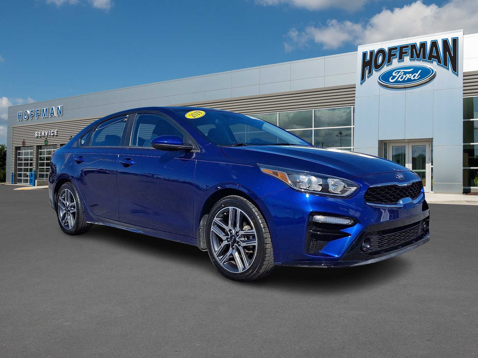 Deep Sea Blue 2019 Kia Forte S FWD Sedan Front-Wheel Drive Continuously Variable Transmission