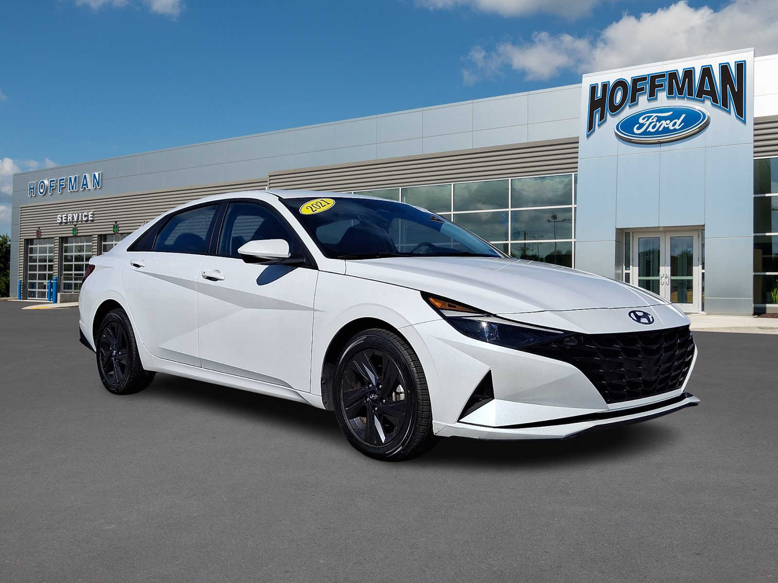 Quartz White 2021 Hyundai Elantra SEL FWD Sedan Front-Wheel Drive Continuously Variable Transmission