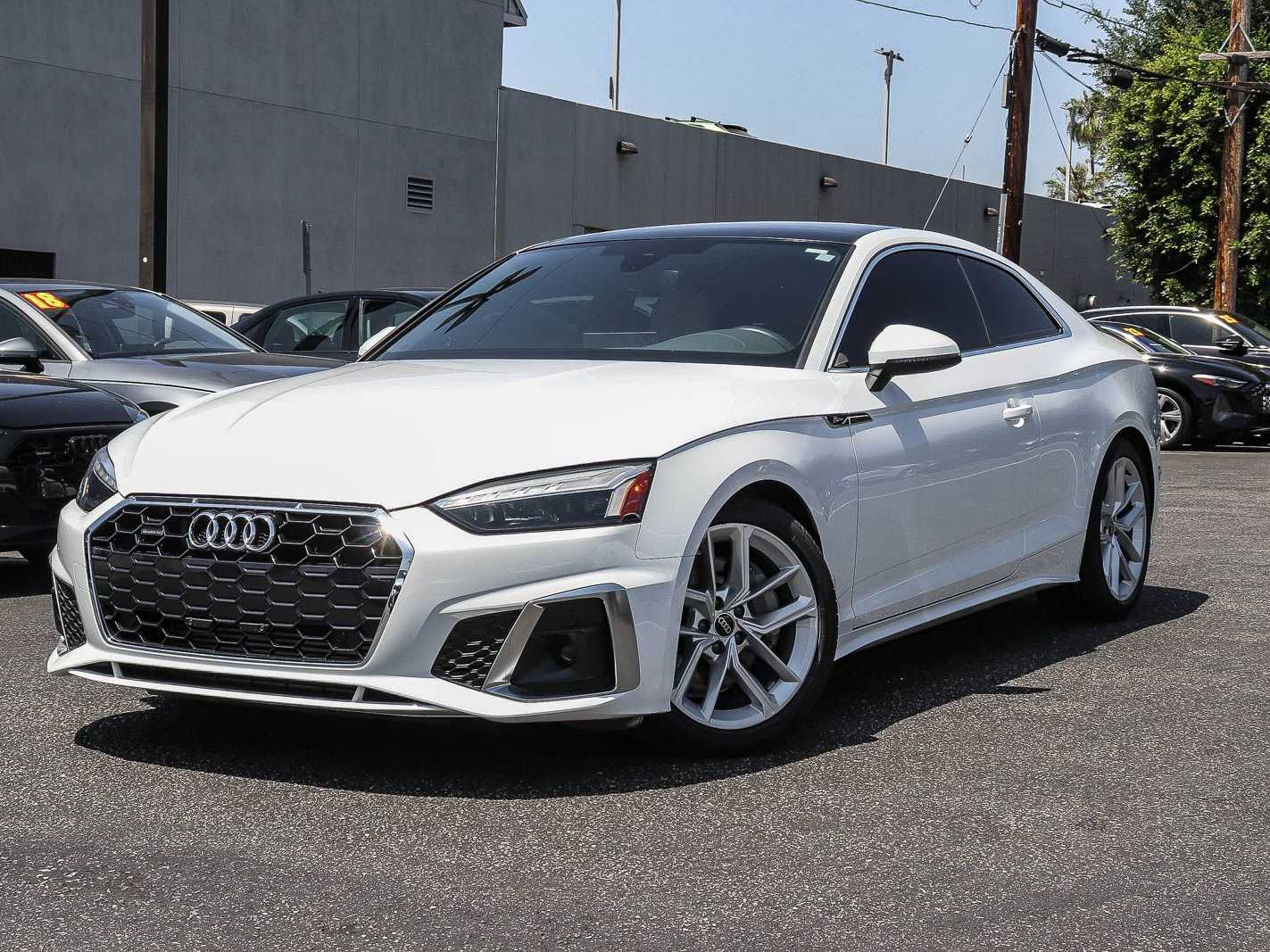White 2023 Audi A5 quattro Premium S Line 45 TFSI Coupe AWD Coupe All-Wheel Drive 7-Speed Automatic