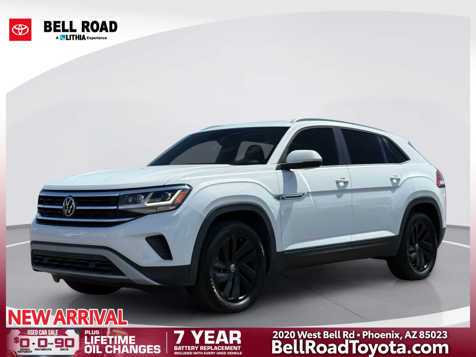 Pure White 2021 Volkswagen Atlas Cross Sport SUV / Crossover Front-Wheel Drive 8-Speed Automatic