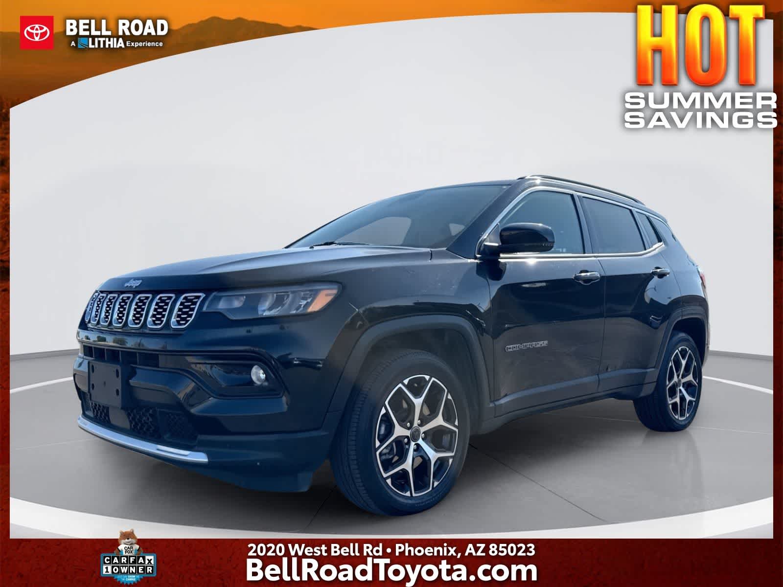 Diamond Black Crystal Pearlcoat 2025 Jeep Compass SUV / Crossover Four-Wheel Drive 8-Speed Automatic