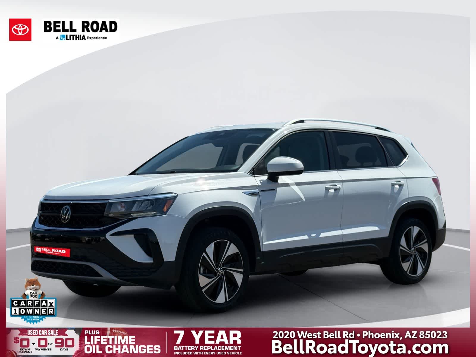 Pure White 2024 Volkswagen Taos SUV / Crossover All-Wheel Drive 7-Speed Automatic