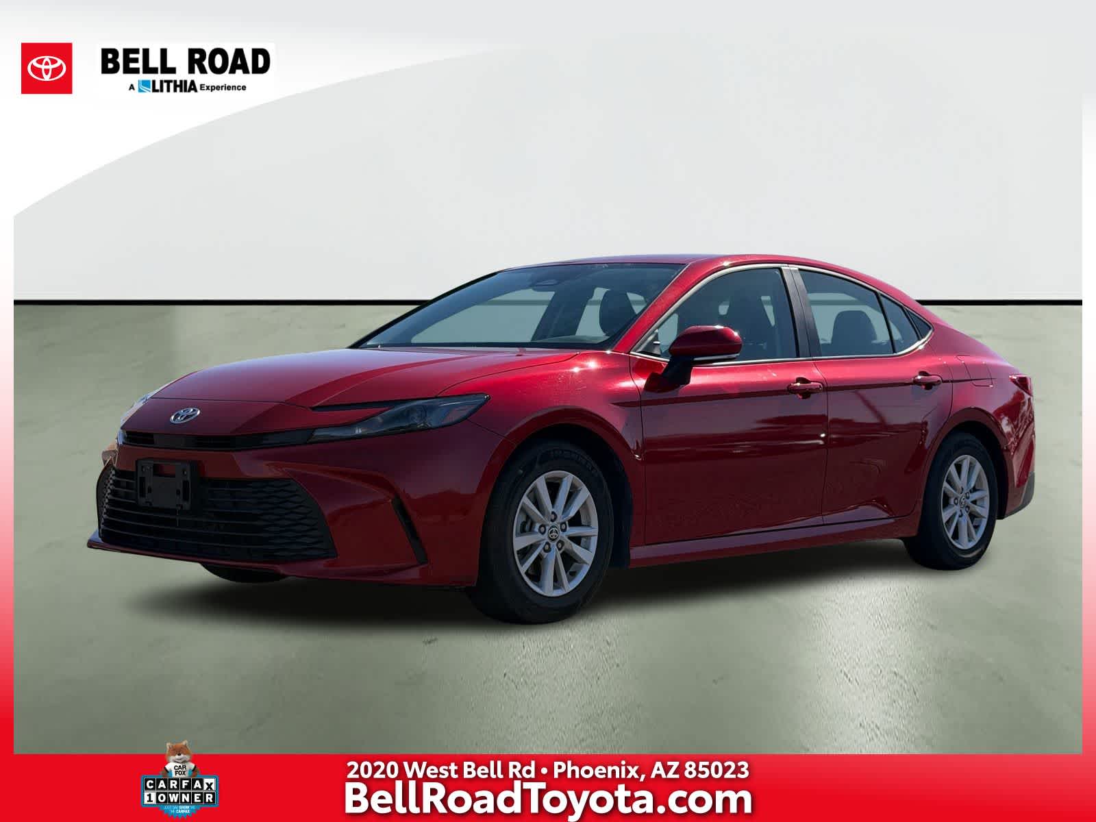 Supersonic Red 2025 Toyota Camry LE FWD Sedan Front-Wheel Drive Continuously Variable Transmission