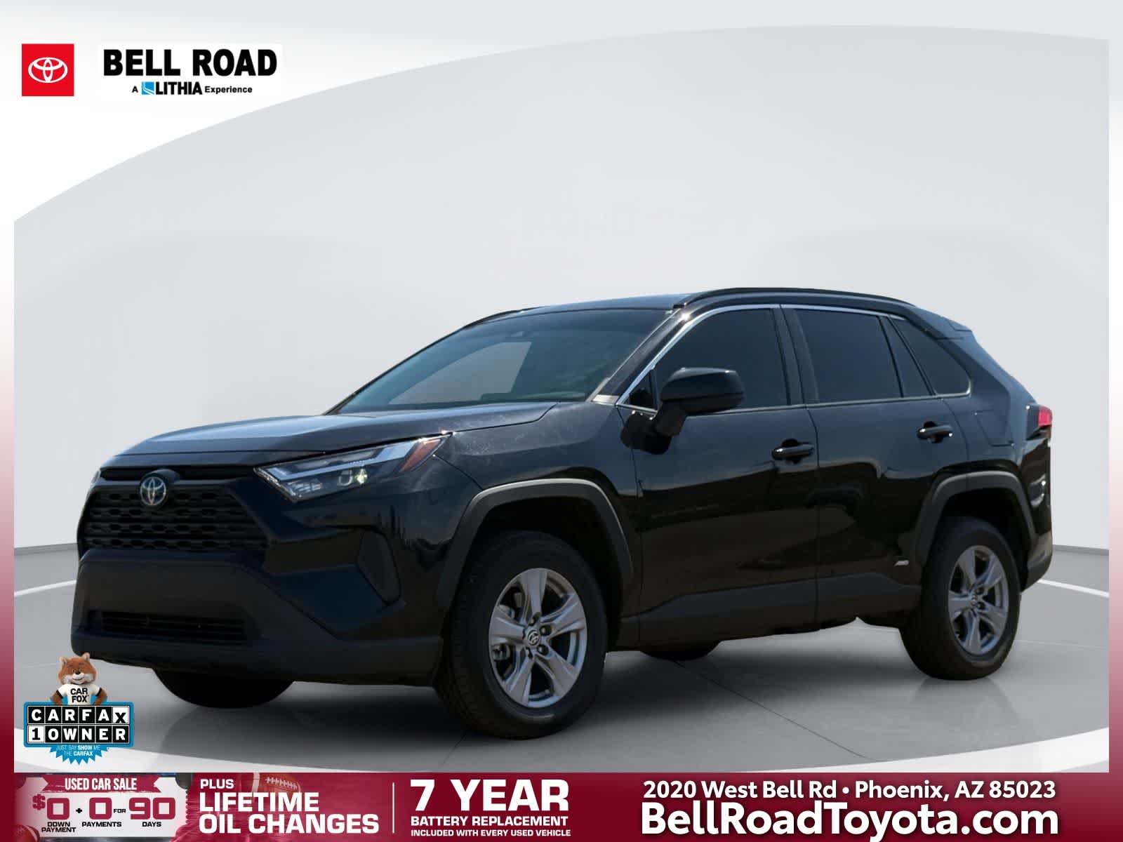 Midnight Black Metallic 2023 Toyota RAV4 Hybrid SUV / Crossover All-Wheel Drive Continuously Variable Transmission