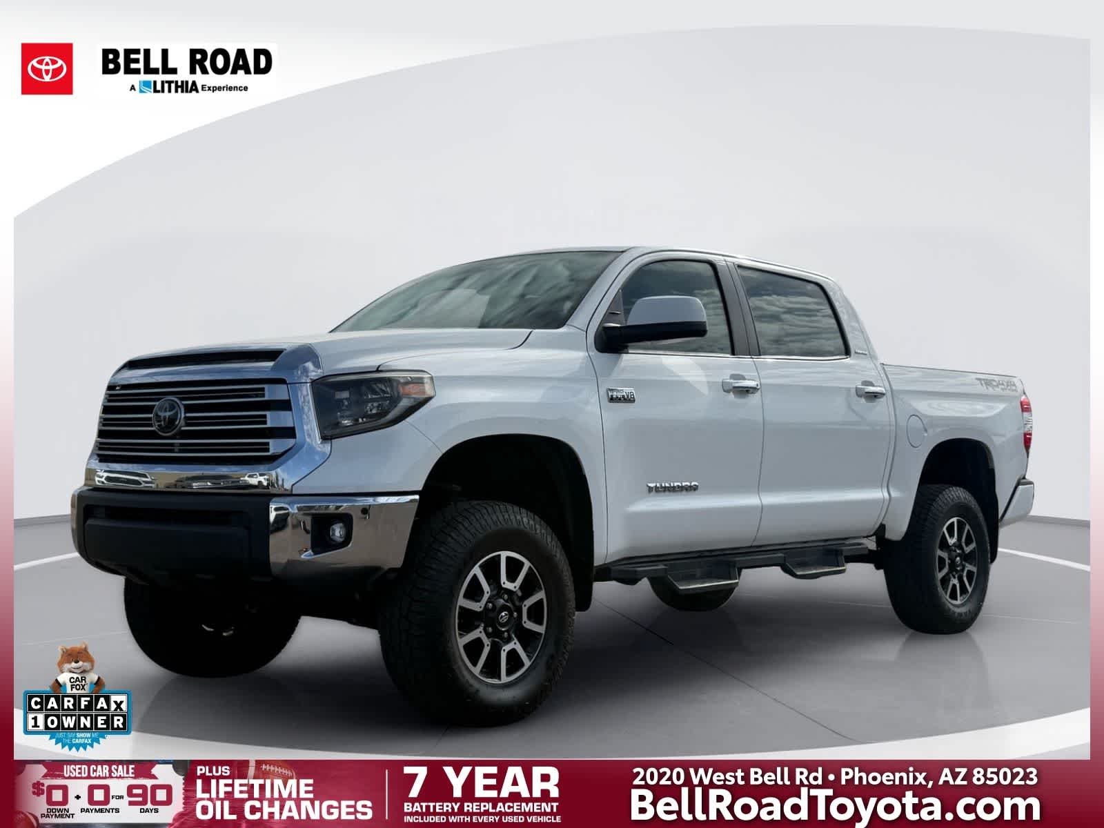 Super White 2021 Toyota Tundra Pickup Truck Four-Wheel Drive 6-Speed Automatic