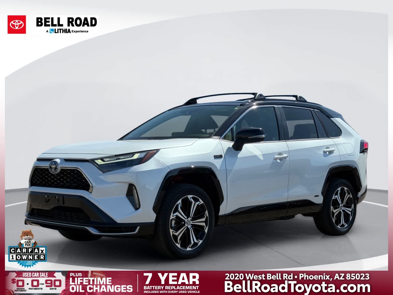 Wind Chill Pearl/Midnight Black Metallic 2023 Toyota RAV4 Prime SUV / Crossover All-Wheel Drive Continuously Variable Transmission