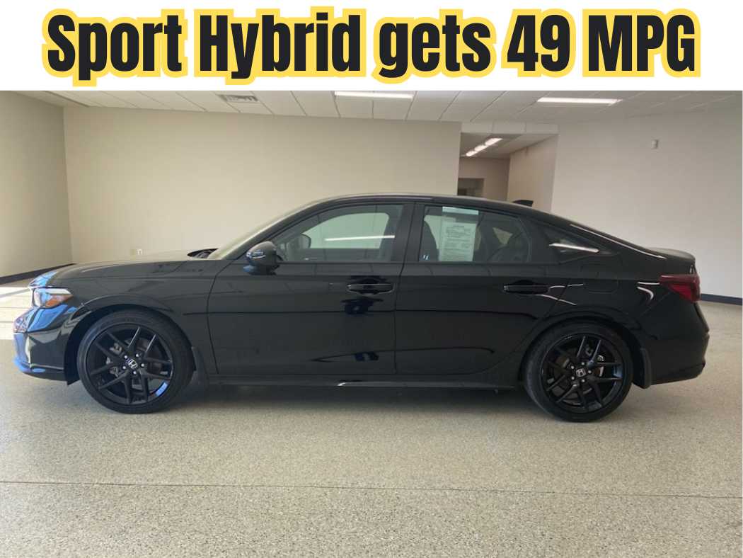 Crystal Black Pearl 2025 Honda Civic Hybrid Sport Sedan FWD Sedan Front-Wheel Drive Continuously Variable Transmission