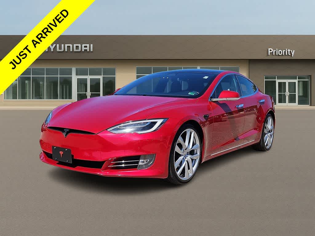 Red 2017 Tesla Model S Sedan All-Wheel Drive 1-Speed Automatic