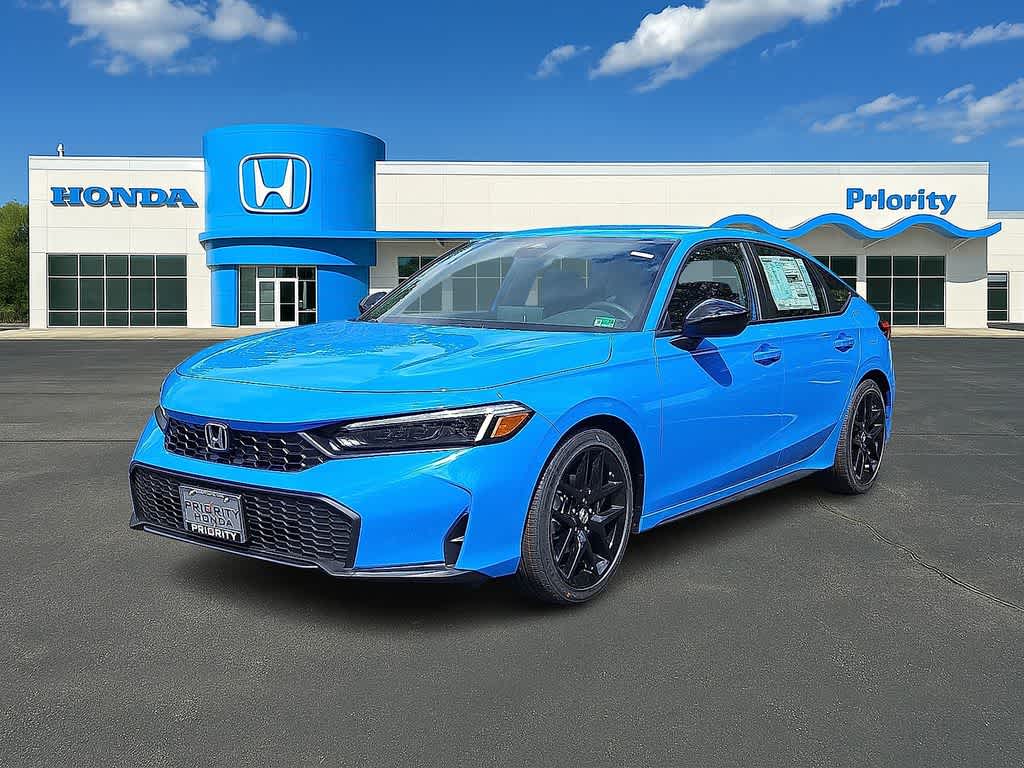 Boost Blue Pearl 2026 Honda Civic Hatchback Sport FWD Hatchback Front-Wheel Drive Continuously Variable Transmission