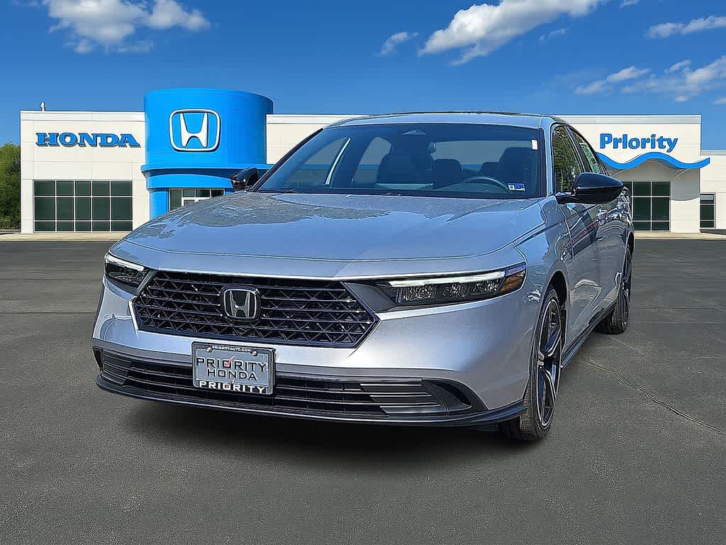 Solar Silver Metallic 2026 Honda Accord Hybrid Sedan Front-Wheel Drive Continuously Variable Transmission