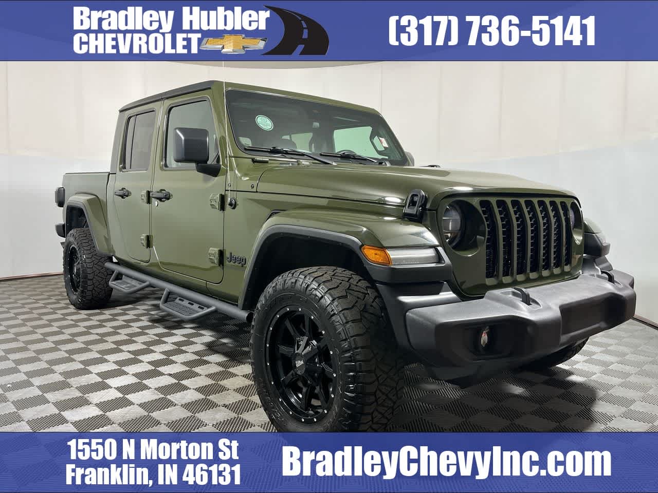 Sarge Green Clearcoat 2021 Jeep Gladiator Pickup Truck Four-Wheel Drive 6-Speed Manual
