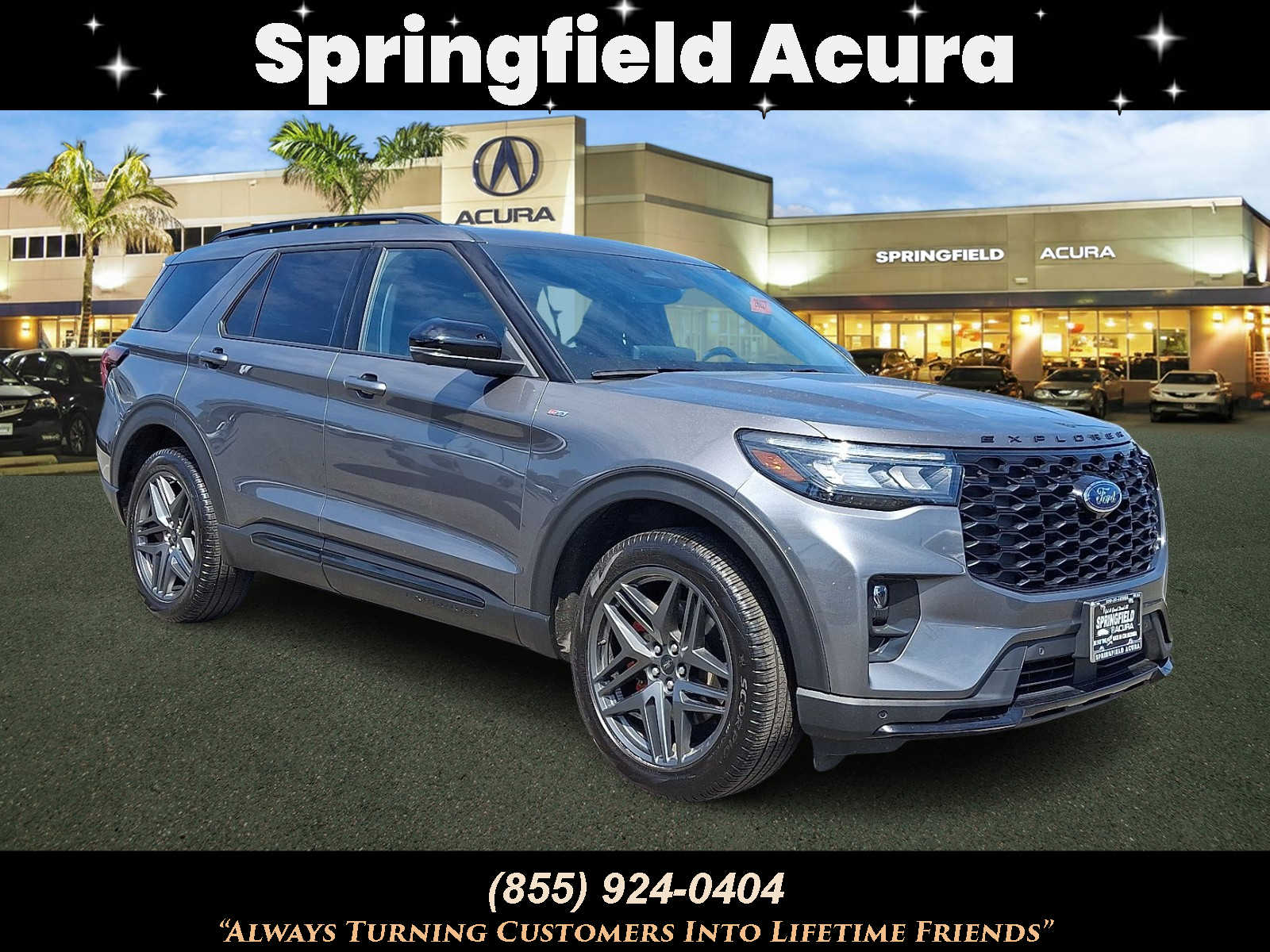 Carbonized Gray Metallic 2025 Ford Explorer ST-Line AWD SUV / Crossover All-Wheel Drive Automatic
