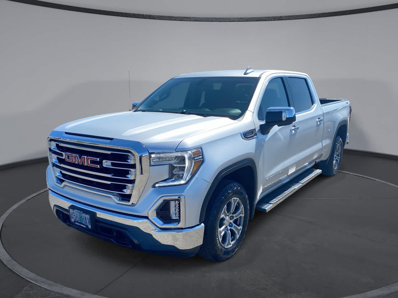 Quicksilver Metallic 2021 GMC Sierra 1500 SLT Crew Cab 4WD Pickup Truck Four-Wheel Drive Automatic