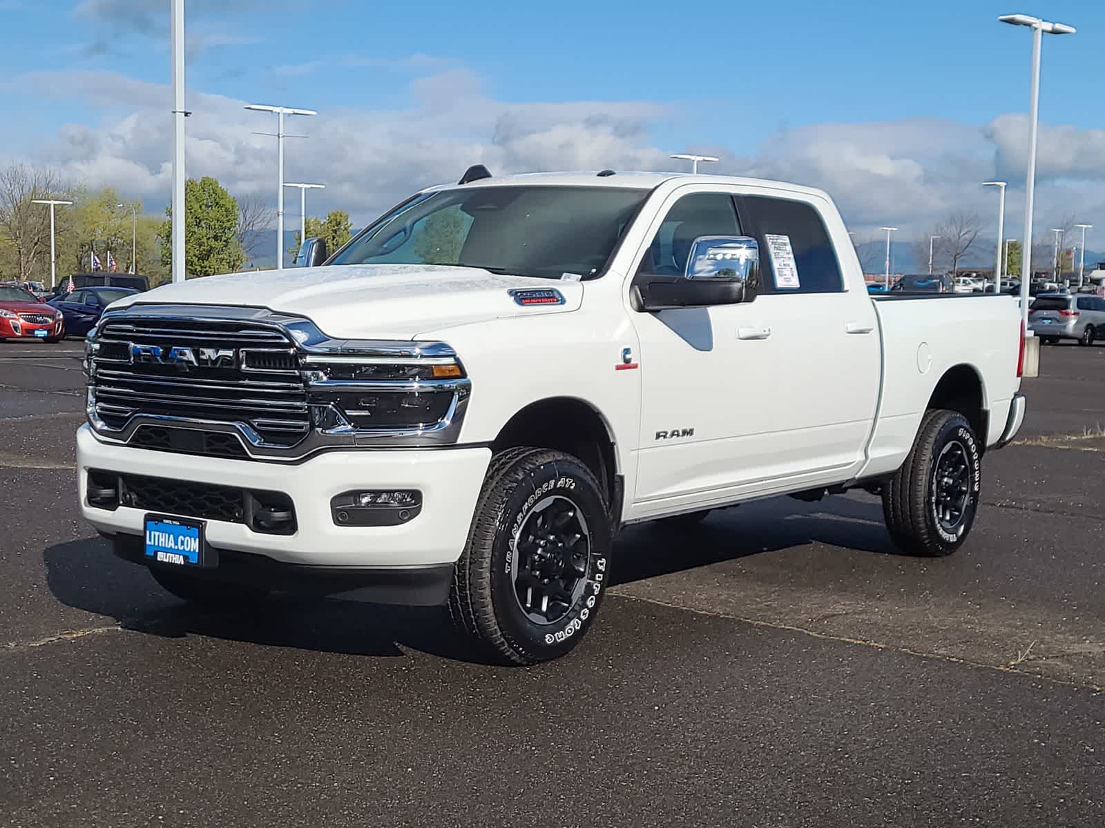 Bright White Clearcoat 2026 RAM 2500 Laramie Crew Cab 4WD Pickup Truck Four-Wheel Drive 8-Speed Automatic