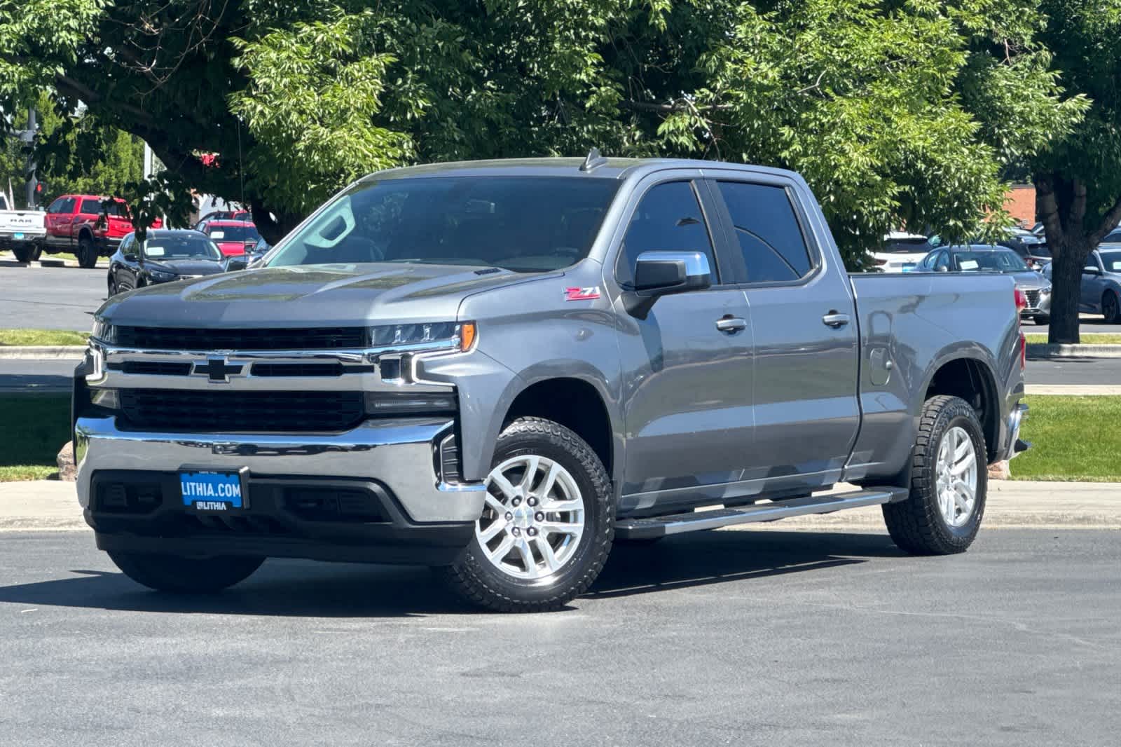 Gray (Satin Steel Metallic) 2021 Chevrolet Silverado 1500 Pickup Truck Four-Wheel Drive Automatic