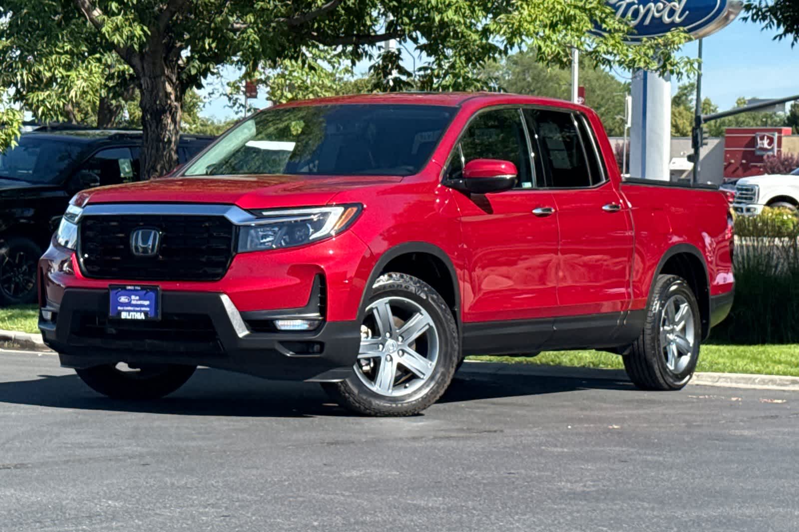 Radiant Red Metallic 2021 Honda Ridgeline Pickup Truck All-Wheel Drive 6-Speed Automatic
