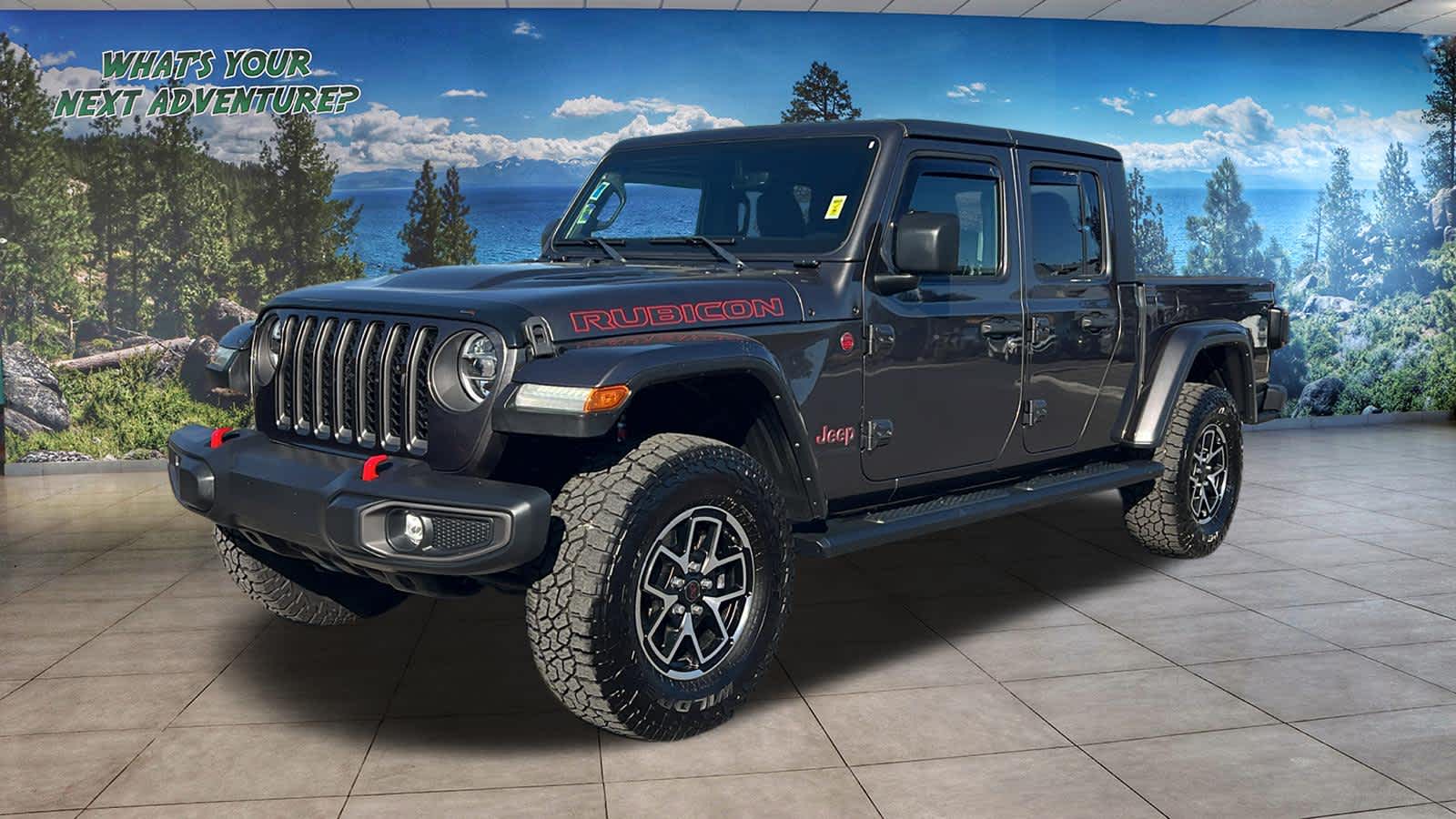 Gray (Granite Crystal Metallic Clearcoat) 2021 Jeep Gladiator Pickup Truck Four-Wheel Drive 8-Speed Automatic