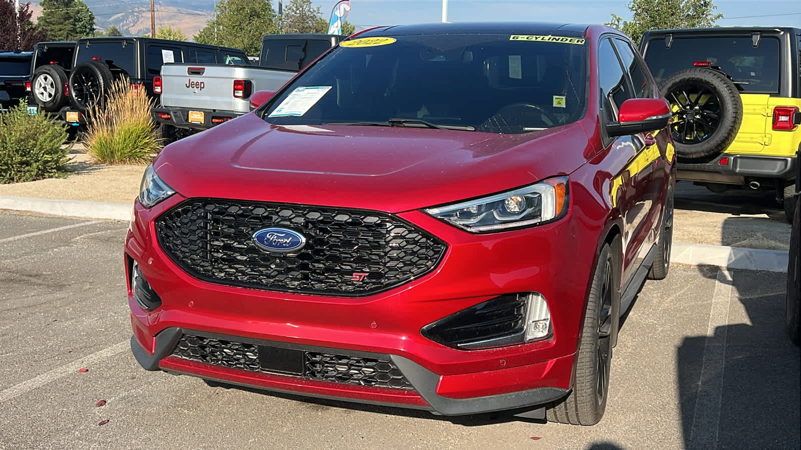 Rapid Red Metallic Tinted Clearcoat 2022 Ford Edge SUV / Crossover All-Wheel Drive 7-Speed Automatic