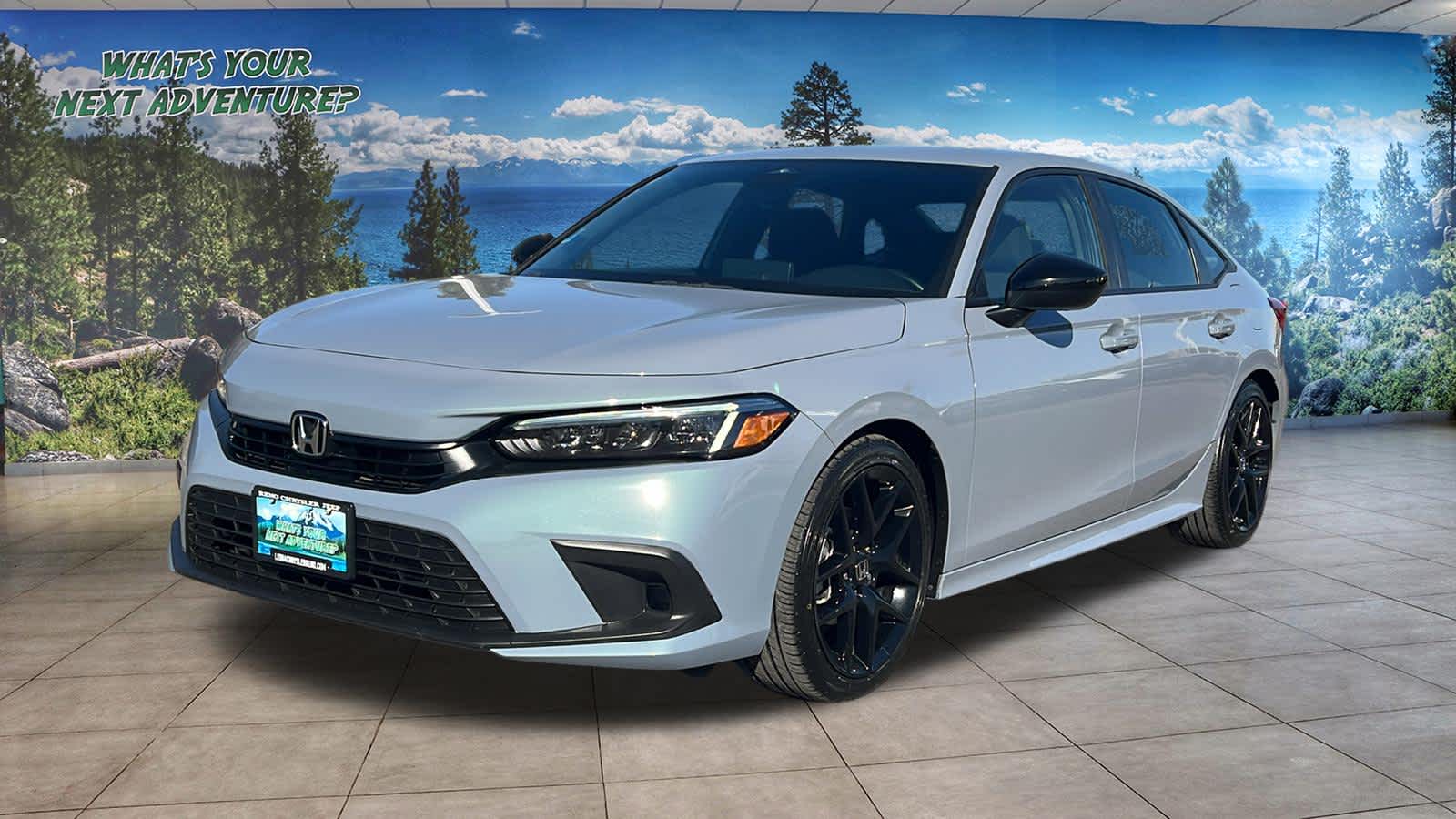 Sonic Gray Pearl 2024 Honda Civic Sedan Front-Wheel Drive Continuously Variable Transmission
