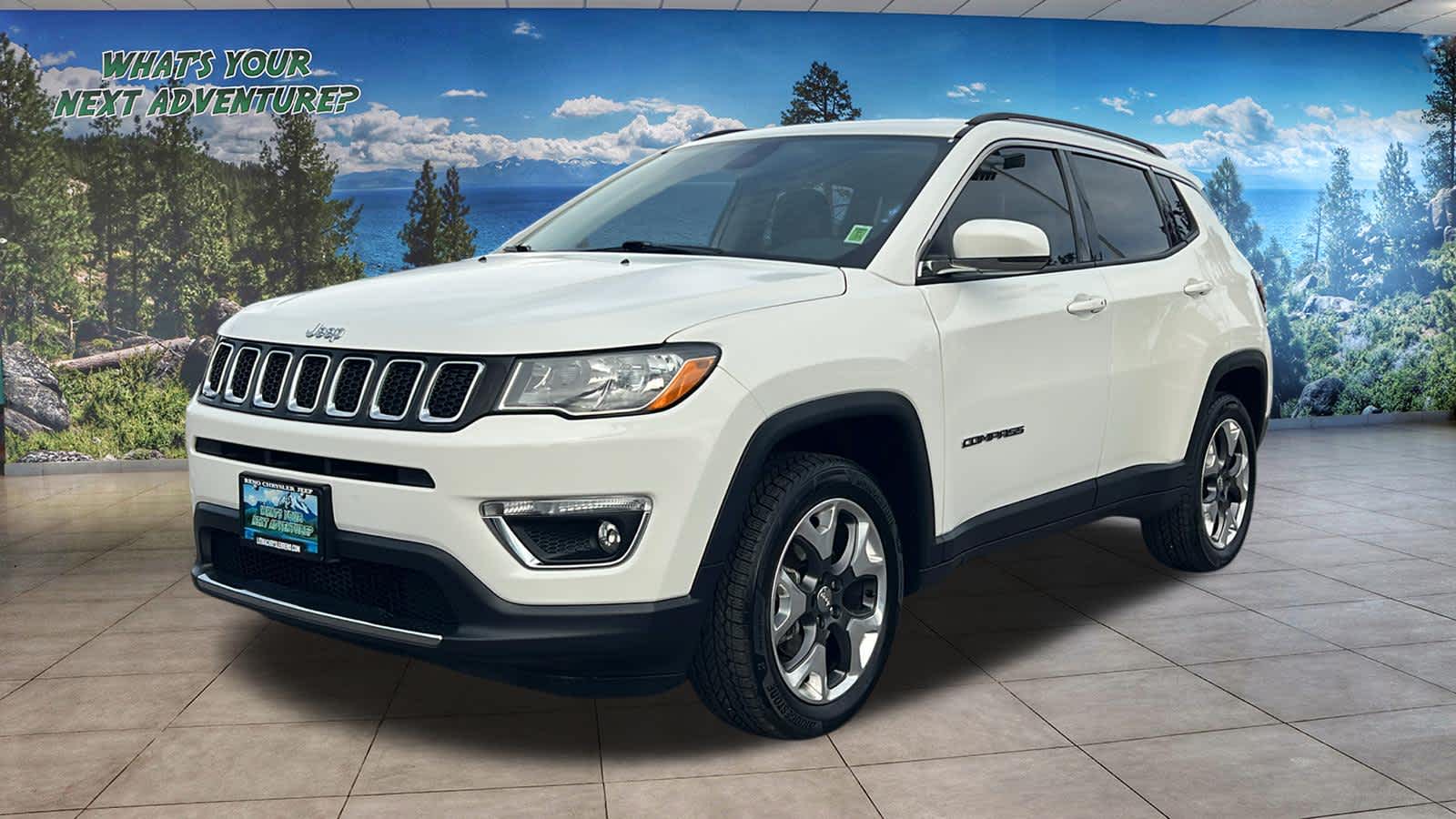 White Clearcoat 2019 Jeep Compass Limited 4WD SUV / Crossover Four-Wheel Drive 9-Speed Automatic