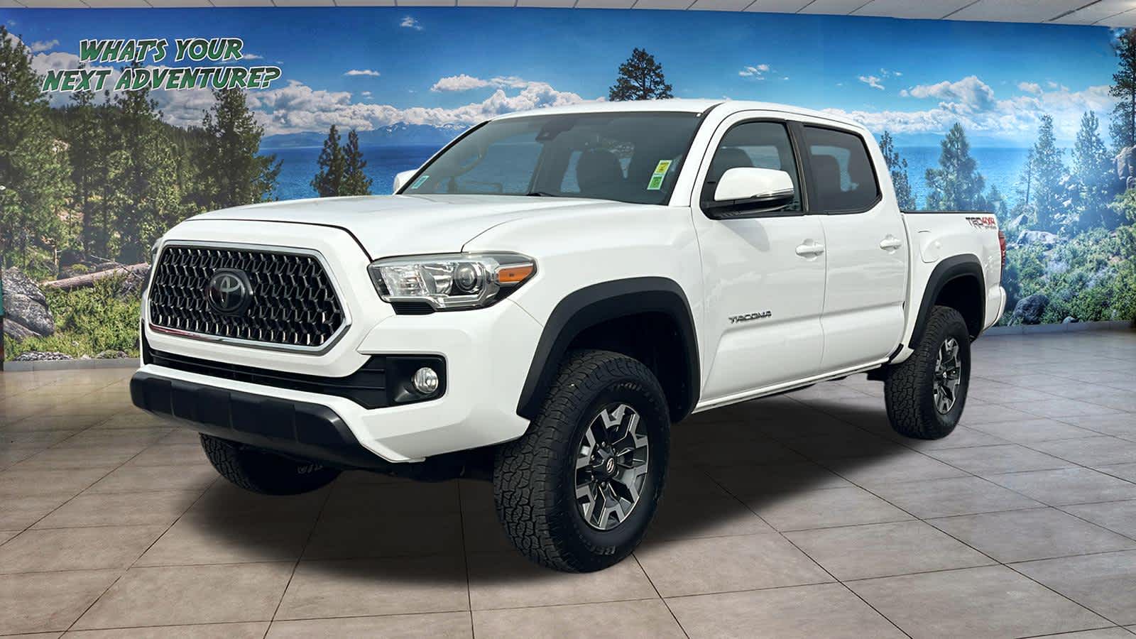 Super White 2018 Toyota Tacoma TRD Off Road Double Cab 4WD Pickup Truck Four-Wheel Drive 6-Speed Automatic