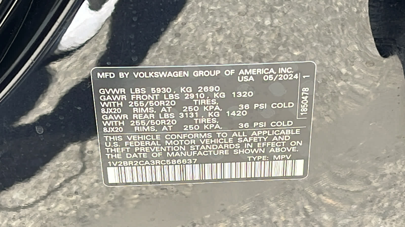 2024 Volkswagen Atlas 2.0T SEL 20