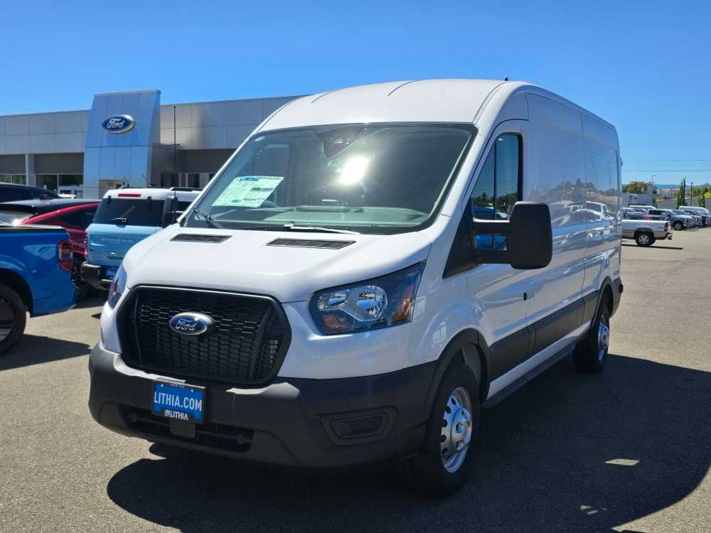 Oxford White 2025 Ford Transit Cargo 350 Medium LB Roof AWD Van All-Wheel Drive Automatic