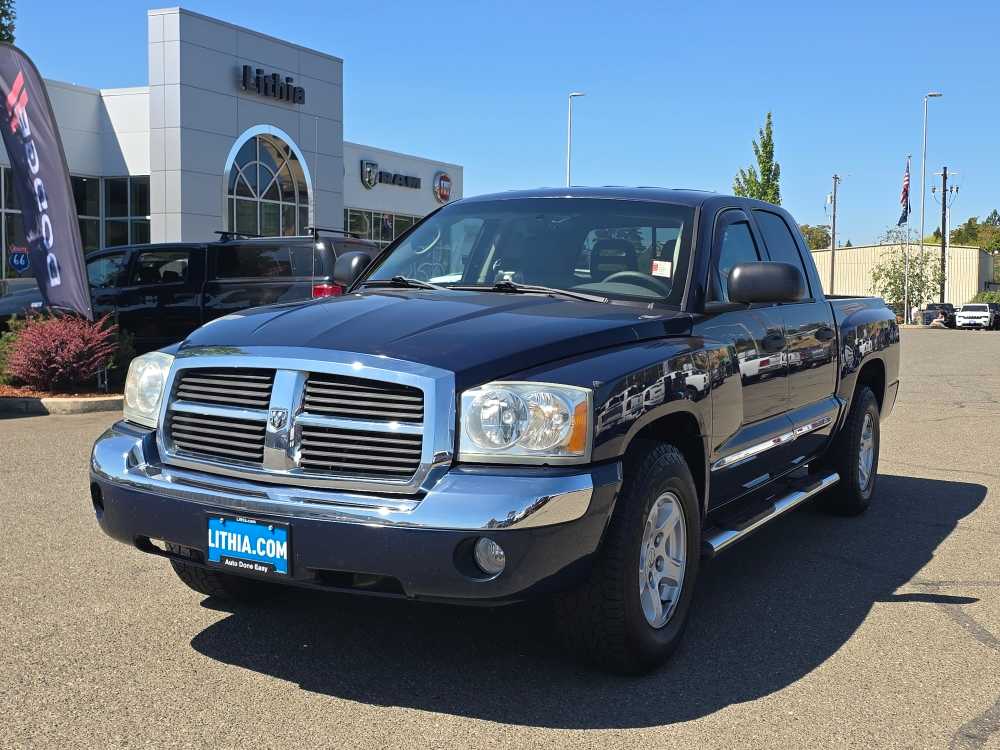 Atlantic Blue Pearl 2005 Dodge Dakota Pickup Truck Four-Wheel Drive 4-Speed Automatic