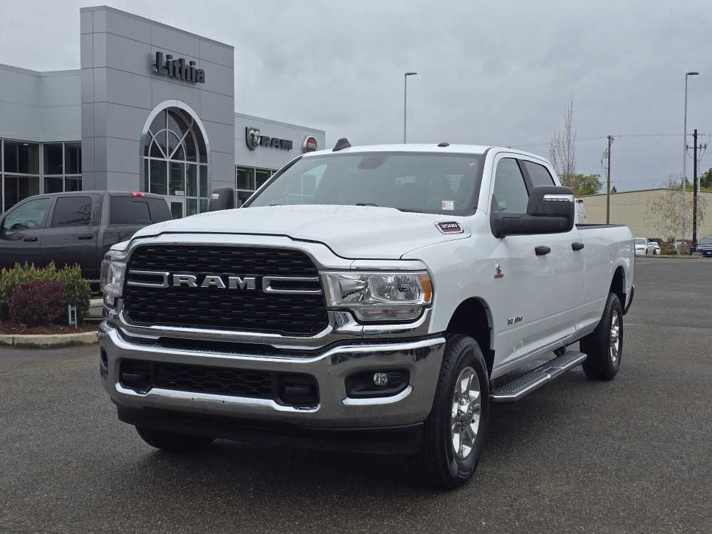 Bright White Clearcoat 2024 RAM 3500 Big Horn Crew Cab LB 4WD Pickup Truck Four-Wheel Drive 6-Speed Automatic