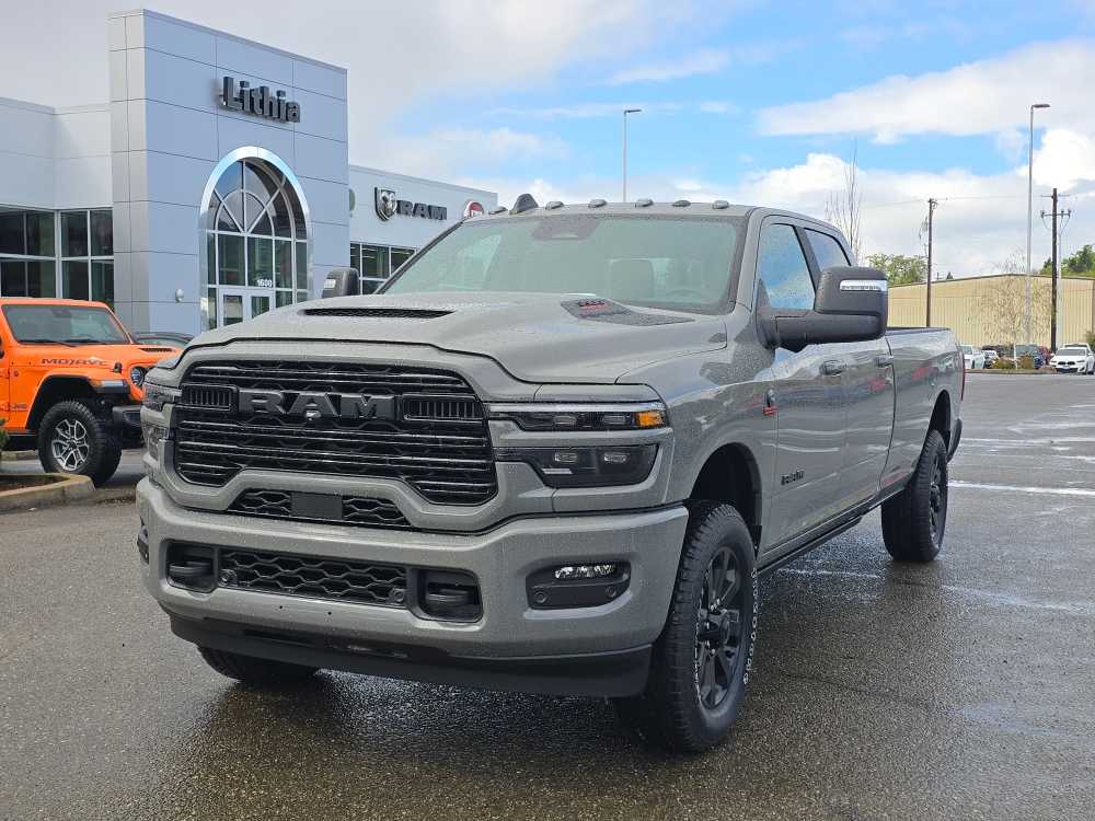 Ceramic Gray Clearcoat 2026 RAM 3500 Laramie Crew Cab LB 4WD Pickup Truck Four-Wheel Drive 8-Speed Automatic