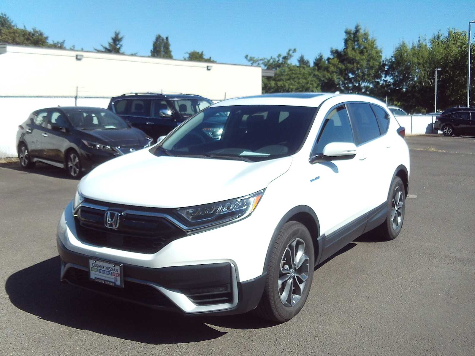 Platinum White Pearl 2021 Honda CR-V Hybrid SUV / Crossover All-Wheel Drive Continuously Variable Transmission