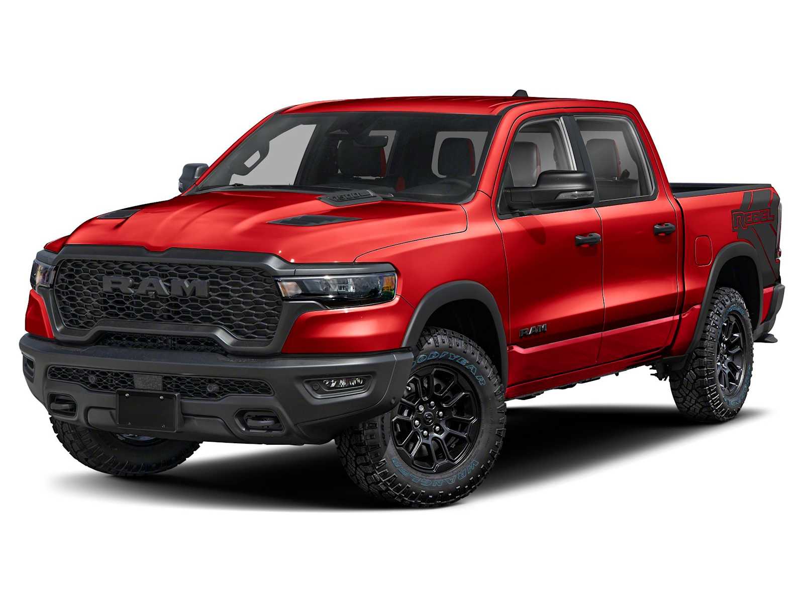 Flame Red Clearcoat 2025 RAM 1500 Pickup Truck Four-Wheel Drive 8-Speed Automatic