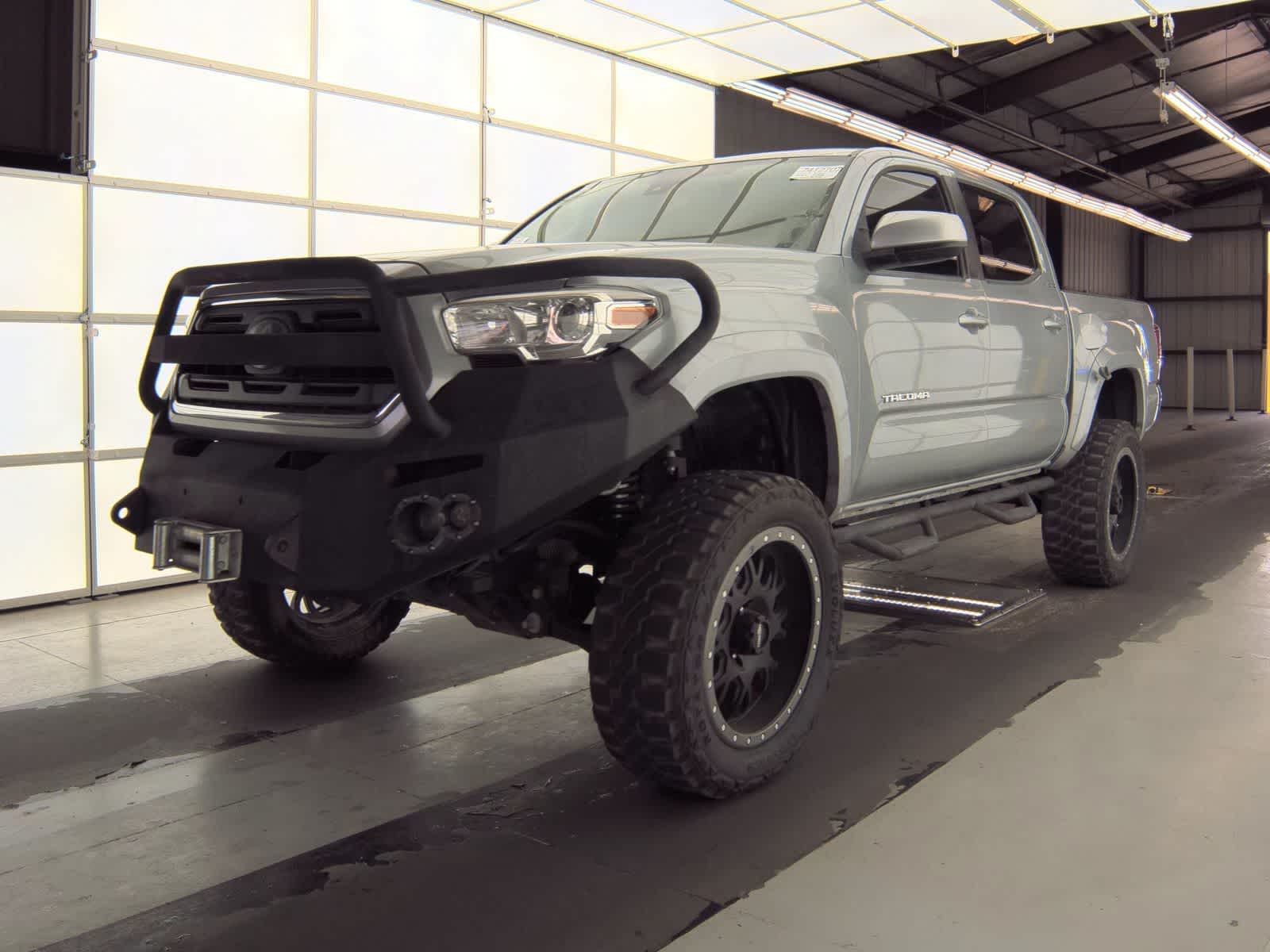 Silver Sky Metallic 2019 Toyota Tacoma SR5 V6 Double Cab 4WD Pickup Truck Four-Wheel Drive 6-Speed Automatic